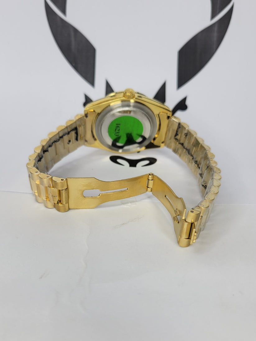 RLX Gold Watch with Date Display