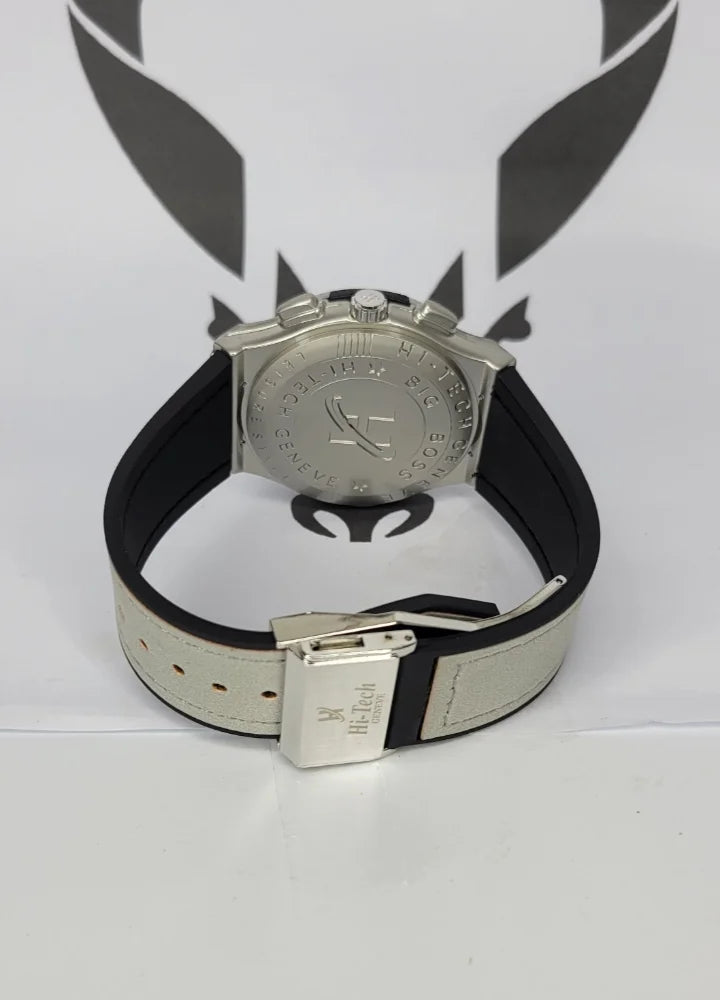 Green/White Dial Watch – Premium Gray Leather Look