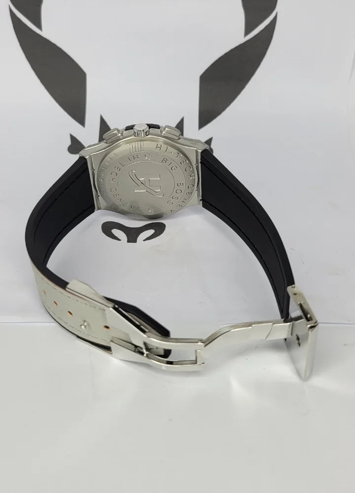 Green/White Dial Watch – Premium Gray Leather Look