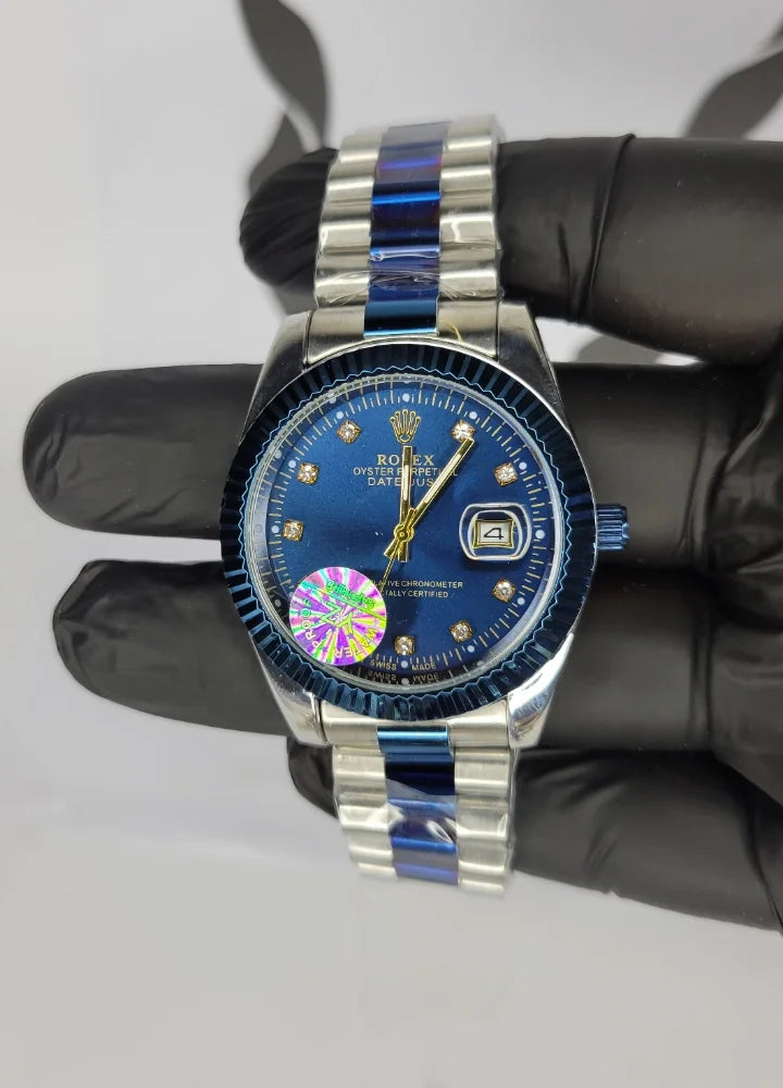 RLX Luxury Two-Tone Watch – Date & Steel Finish