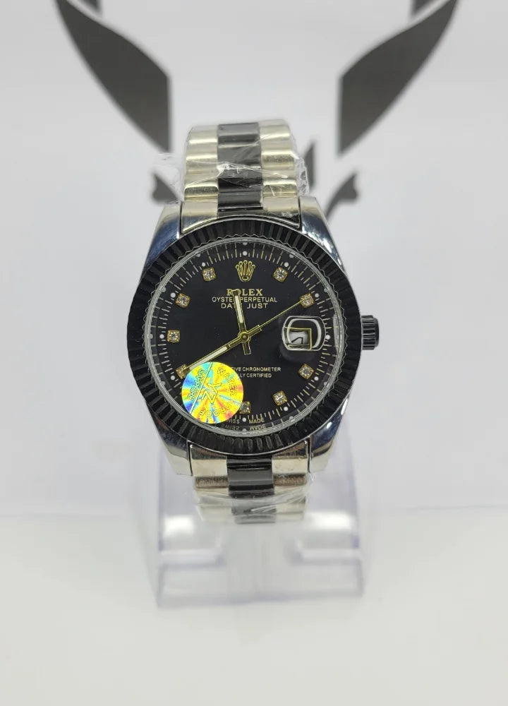 Luxury RLX Watch – Steel Body, Date Display