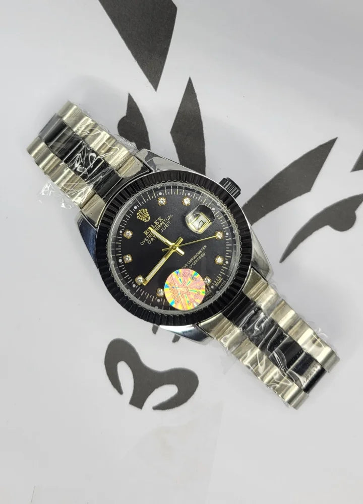 Luxury RLX Watch – Steel Body, Date Display