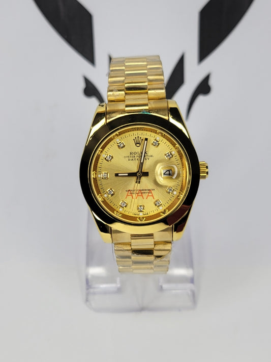 RLX Gold Watch with Date Display