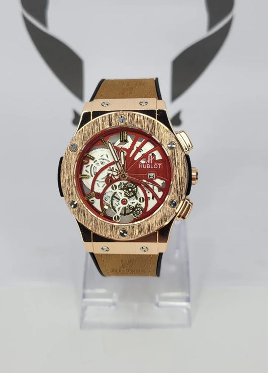 Red and White Dial – Classic Leather Look