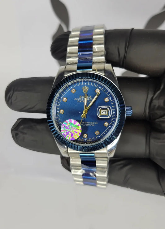 RLX Luxury Two-Tone Watch – Date & Steel Finish