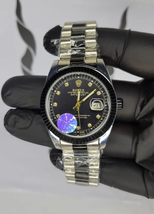 Luxury RLX Watch – Steel Body, Date Display